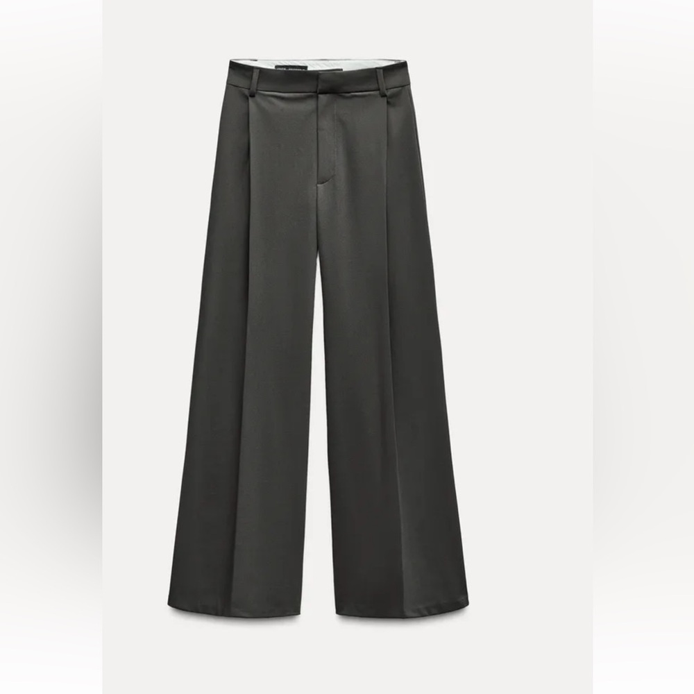 ✨ ZARA Wide Leg Wool Blend Trousers – Size L – New/Never Worn ✨